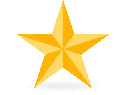 Star - gold - symmetrical - PNG Images