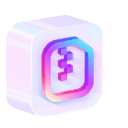 Purple Cube Icon - gradient - Lossless PNG