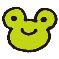 Frog Face - green - High Resolution PNG