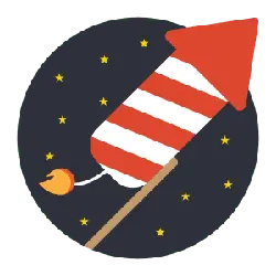 Firework - night sky - celebration - PNG