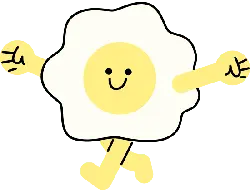 Smiling Fried Egg - food - Transparent Layer PNG