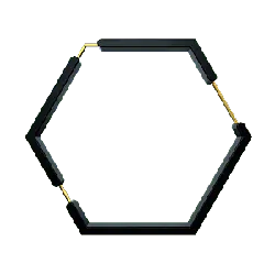 Hexagonal Frame - simple - High Resolution PNG