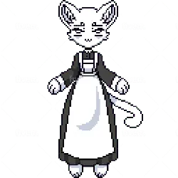 Cat in Dress - pixel art - Lossless PNG