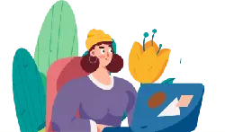 Girl with Yellow Hat - work - No Background PNG