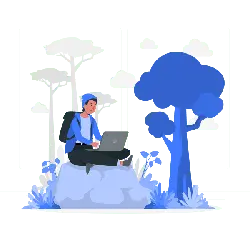 Man Sitting on Rock - outdoor - Transparent Layer PNG