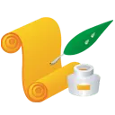 Scroll and Quill Pen - historical - Lossless PNG