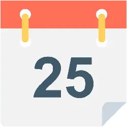 Calendar Icon - red - yellow - PNG