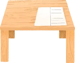Wooden Table - natural - wood - Transparent Background PNG
