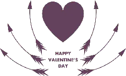 Valentine's Day Card - arrows - No Background PNG
