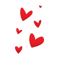 Floating Heart Pattern - simple design - Transparent Layer PNG
