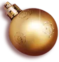 Gold Christmas Ornament - High Resolution PNG