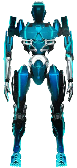 Blue Robot - future - science fiction - Transparent Layer PNG