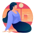 Thinking Girl - No Background PNG