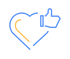 Heart Thumbs Up Icon - neon light - Free Download PNG
