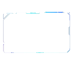 Blue Tech Border - futurism - High Resolution PNG