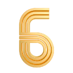 Gold Number 6 - logo - Lossless PNG
