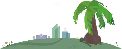Cartoon Landscape Painting - grassland - No Background PNG