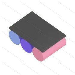 Colorful Cylinder Combination - 3d - No Background PNG