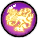 Flaming Lion - emblem - No Background PNG