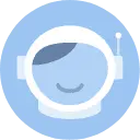 Astronaut Helmet - smile - No Background PNG