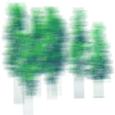 Abstract Tree Silhouette - night - PNG
