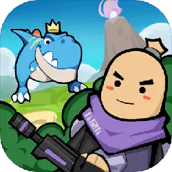 Purple Headscarf Character and Blue Dinosaur - game character - PNG Images