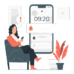 Lady Sitting on a Chair - phone - Transparent Layer PNG