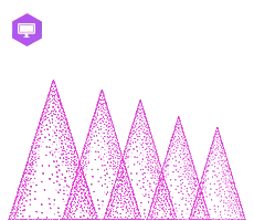 Purple Christmas Tree - lights - No Background PNG