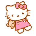 Hello Kitty - little girl - cartoon character - No Background PNG
