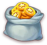 Bag of Coins - game item - High Resolution PNG