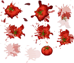 Broken Tomato - red - PNG