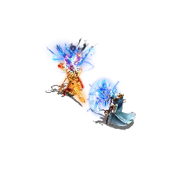 Fire Phoenix and Ice Knight - ice - Transparent Background PNG