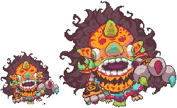 Colorful Lion Spirit - pixel art - Transparent Background PNG