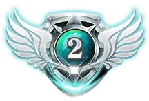 Number Two Badge - glowing - No Watermark PNG