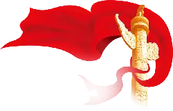 Hua Bi Flag - red - Transparent Background PNG