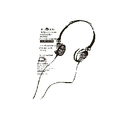 Headphones - line - Free Download PNG