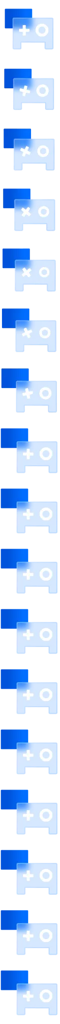 Blue Blocks and White Icons - geometric shapes - Transparent Layer PNG