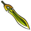 Green Sword - cartoon - No Background PNG