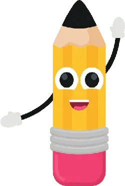 Happy Pencil - stationery - No Background PNG