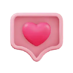 Heart Like Icon - pink - Transparent Background PNG