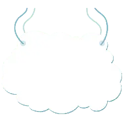 Cloud - blue - lines - No Watermark PNG