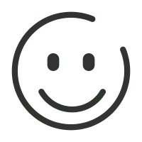 Smiley Face Emoji - line art - Lossless PNG