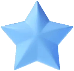 Blue Five-pointed Star - geometric shape - Free PNG
