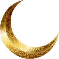 Golden Crescent Moon - High Quality PNG