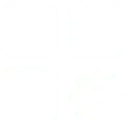 Four Circles and One Gear - symbol - PNG