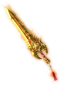 Golden Sword - weapon - mysterious - Transparent Background PNG