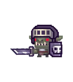 Skull Warrior - pixel - Free Download PNG
