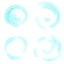 Blue Light Halo Patterns - rotating - Free PNG
