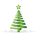 Christmas Tree - striped - Lossless PNG