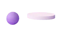 Purple Sphere and White Cylinder - geometric shapes - No Watermark PNG